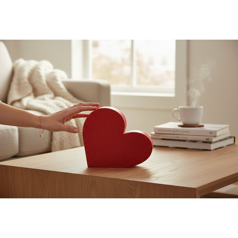 Horizon Group USA Heart Decor Unisex OS Red NWOT Glitter Block